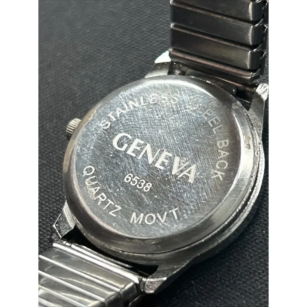 Geneva Gold Tone Dial Silver Case Women’s Quartz Watch